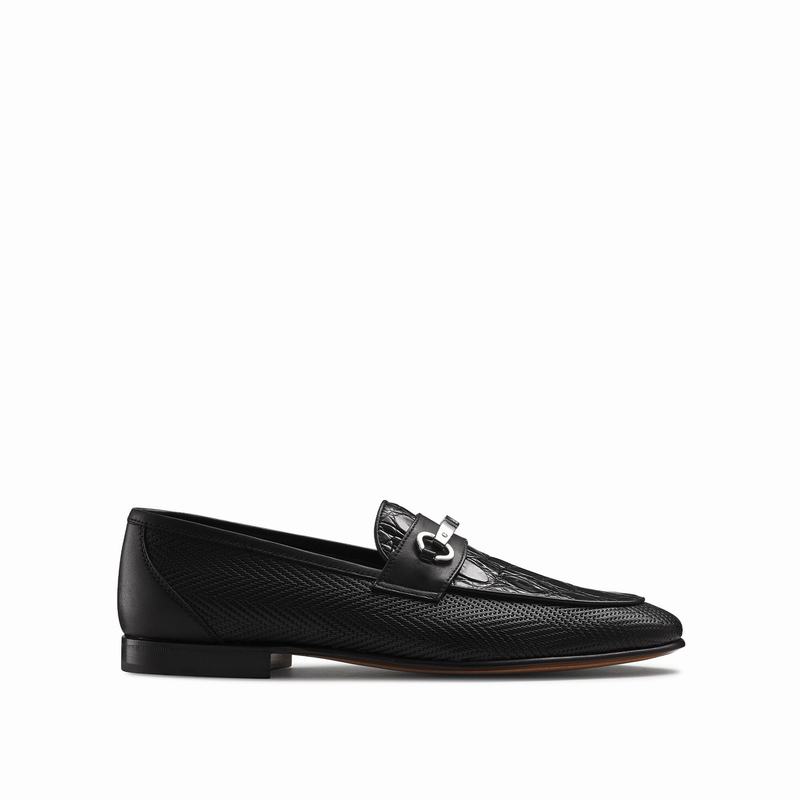 Russell & Bromley Cachet Slip-On Loafers Men's Black [EZM1537AB]